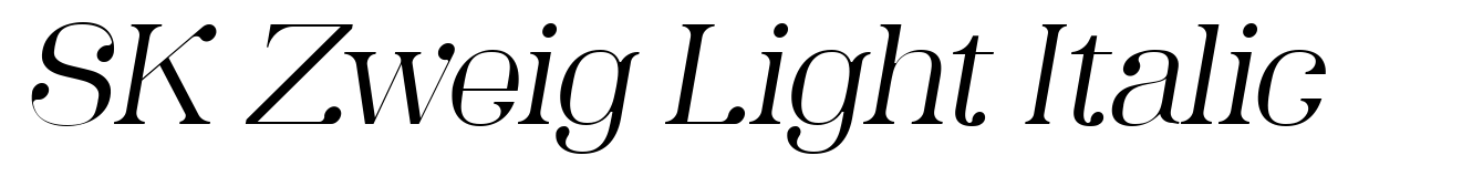 SK Zweig Light Italic